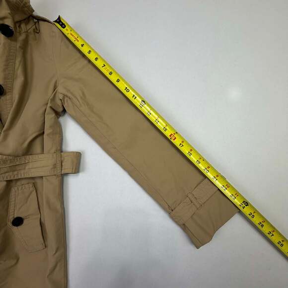 Gap Women's Medium Tan Double-Breasted Belted Trench Coat - Picture 10 of 14